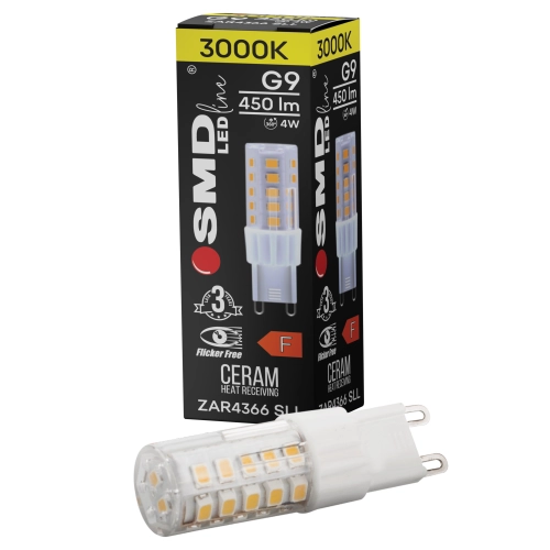 $ ŻARÓWKA G9 LED SMD WW 4W 450lm 3Y 4366 FF